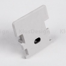 Profilblende für Aluminium Profil 025, KLUS HR-LINE Endkappe mit Kabelausgang 1445, Grau