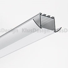 Aluminium Profil 026, KLUS LESTO B5551ANODA, eloxiert, ideal f&uuml;r LED Streifen, 1 Meter