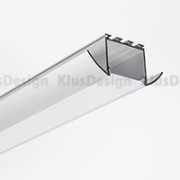 Aluminium Profil 026, KLUS LESTO B5551ANODA, eloxiert, ideal für LED Streifen, 1 Meter