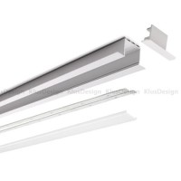 Aluminium Profil 027, KLUS LARKO B5552ANODA, eloxiert, ideal für LED Streifen, 1 Meter