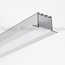 Aluminium Profil 027, KLUS LARKO B5552ANODA, eloxiert, ideal f&uuml;r LED Streifen, 2 Meter