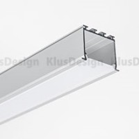 Aluminium Profil 028, KLUS LOKOM B5553ANODA, eloxiert, ideal für LED Streifen, 2 Meter