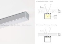 Aluminium Profil 029, KLUS LIPOD B5554ANODA, eloxiert, ideal für LED Streifen, 2 Meter