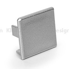 Profilblende für Aluminium Profil 029, KLUS LIPOD Endkappe 24051, geschlossen, Grau Metallic