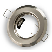 Mounting frame / mounting ring downlight, steel plate, satin, GU10 MR16 GU5.3, ideal for LED, 242700