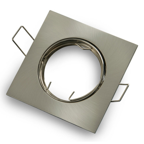 Montageframe / plafondmontage ring, Downlight,  vierkant, gietstaal, satin, GU10 MR16 GU 5,3, 242946