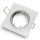 Mounting frame / mounting ring downlight, square, cast steel, matt white, GU10 MR16 GU5.3, ideal for LED, 242977