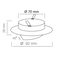Montageframe / plafondmontage ring, Downlight, ronde, gietstaal, wit mat, GU10 MR16 GU 5,3, 242915
