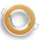 Montageframe / plafondmontage ring, Downlight, ronde, aluminium, geborsteld goud, GU10 MR16 GU 5,3, 244933