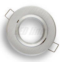 Marco de montaje / anillo de montaje en el techo, ronda, aluminio, cepillado de plata, GU10 MR16 GU 5,3, 244810