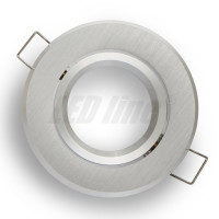 Deckeneinbauring Einbaurahmen Einbauring Downlight,  rund  schwenkbar aus Aluminium in silber gebürstet für GU10 MR16 GU5,3 LED Spot, LED Highpower Spot, normale Halogen, 244810