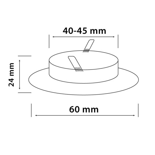 Montageframe / plafondmontage ring, Downlight,  ronde, gietstaal, chromium, GU10 MR11 GU4 (&Oslash; 35mm bulb), 243028