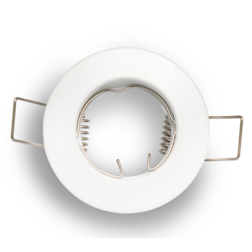 Mounting frame / ceiling mounting ring, downlight, round, cast steel, white matt, GU10 MR11 GU4 (Ø 35mm bulb) , ideal for LED, 245114
