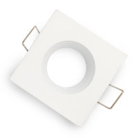 Telaio di montaggio / anello di montaggio a soffitto, piazza, acciaio fuso, bianco opaco, GU10 MR11 GU4 (Diametro della lampada Ø 35mm), 245152
