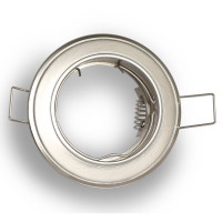Mounting frame / ceiling mounting ring, downlight, round, cast steel, satin, GU10 MR16 GU5.3, ideal for LED, 244841