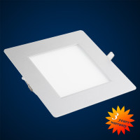 LED Panel Ultraflach Eckig zum Einbauen 223x223mm, 21W, 1501 Lumen, Gehäuse in Weiß, 4000-4200K