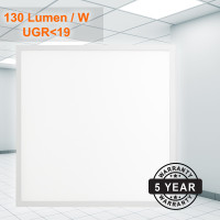 LED Ultraslim Panel Ultraflach,  Einbau, Aufbau und Rasterdecke / 620x620mm, 38W, 4600 Lumen, Gehäuse in weiß, 3000-3200K