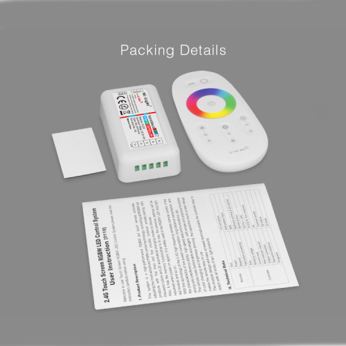 MiBoxer/ Touch RGB+W-WW LED Strip Controller mit vorprogrammierter Fernbedienung / Wireless Light Control / Kabellose Lichtsteuerung