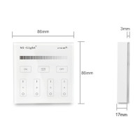 Mi-Light /4-Zonen Brightness Dimming Smart Panel Remote Controller/ geeignet für das dimmen von einfarbigen LED Leuchtmittel von Mi light / Wandmontage/ B1