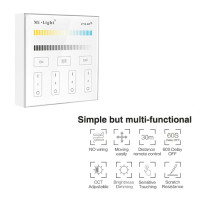Mi-Light /4-Zone CCT Adjust Smart Panel Remote Controller / geeignet für CCT Leuchtmittel / B2