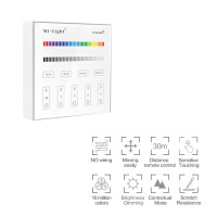 Mi-Light /  4-Zone RGB/RGBW Smart Panel Remote Controller / Wireless Control / suitable for: RGB,  RGB +W-WW / wall remote controller / B3