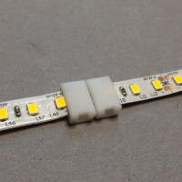 Connector für einfarbige LED Strips, Single Color Connector, Connector für 3528 LED Strips   / Lötfreie Steckverbinder / 2 Polig,  8mm / gerade Verbindung