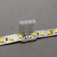 Connector für einfarbige LED Strips, Single Color Connector, Connector für 5050 LED Strips   / Lötfreie Steckverbinder / 2 Polig, 10mm / gerade Verbindung