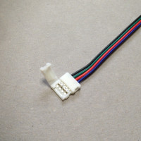 Extension cable for RGB Stripes / Connector for 5050 LED Strips with 60 LEDs/ meter / Solderless connectors / 4 poles /for 10mm wide strips / extension cable: 15cm
