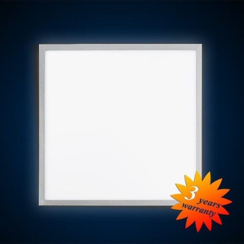 LED Panel Ultraflat Square, built-in, build-up and pendant light / 300x300mm, 21W, 2100 lumens, white 4800-5200K, housing in silver, dimmable