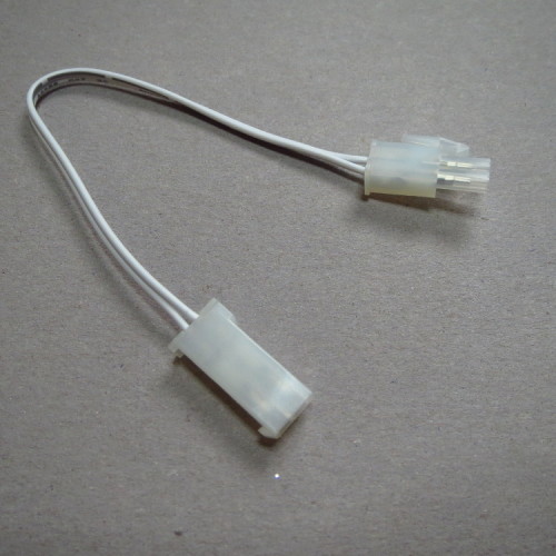 Extension cable 12V, plastic, white, 20 cm length