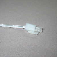 Extension cable 12V, plastic, white, 20 cm length, Plug: open cable end