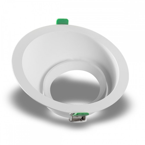 XXL mounting frame, mounting ring downlight / round, swiveling, die-cast aluminum in white, lamp diameter: 90 mm
