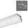 Aluminium Profil 032, KLUS KOPRO 30 - B7890ANODA, eloxiert, ideal für 2 max.10 mm breite LED Streifen, 1 Meter