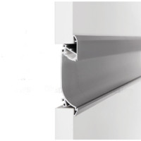 Aluminium Profil 033, KLUS OBIT - W4826ANODA, eloxiert, ideal für max.10 mm breite LED Streifen, geeignet für die Einbaumontage, 2 Meter