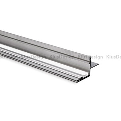 Aluminium Profil 035, KLUS NISA - NI KPL. -18029NA, eloxiert, ideal für max.10,8 mm breite LED Streifen, geeignet für Nischenbeleuchtung, 2 Meter