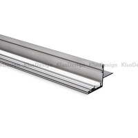 Aluminum profile 035, KLUS NISA - NI KPL. -18029NA, anodized, ideal for max. 10.8 mm wide LED strips, suitable for niche lighting, 2 meter
