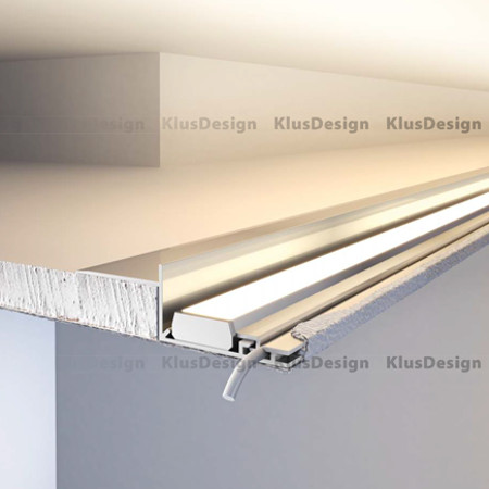 Aluminium Profil 036, NISA - KRA KPL. -18026NA, eloxiert, ideal für max.10,8 mm breite LED Streifen, geeignet für Nischenbeleuchtung, 1 Meter