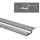 Aluminium Profil 036, NISA - KRA KPL. -18026NA, eloxiert, ideal für max.10,8 mm breite LED Streifen, geeignet für Nischenbeleuchtung, 2 Meter
