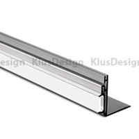 Aluminum profile 037, NISA - KON KPL. -18027NA , anodized, ideal for max. 10.8 mm wide LED strips, suitable for niche lighting, 1 meter