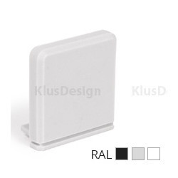 Profilblende für Aluminium Profil 040, KLUS GIZAT-MET Endkappe 24030, geschlossen, Kunststoff, Farbvarianten: schwarz, weiß oder grau