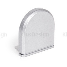 Profilblende für Aluminium Profil 040, KLUS GIL-MET Endkappe 24035, geschlossen, Kunststoff, Farbe: silbergrau