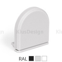 Profile trim for aluminum profile 040, KLUS GIL-MET End cap 24029, closed, plastic, color options: black, white or gray