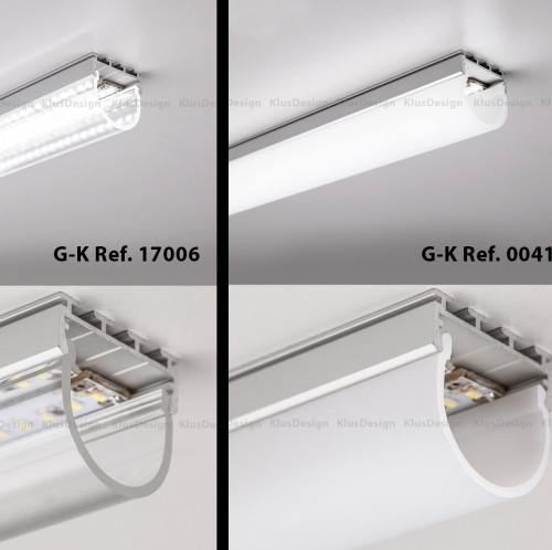 Aluminium Profil 040, GIZA - B5556ANODA, geeignet zur erzeugung von Lichtlinien in den Wand- und Deckenflächen, 1 Meter