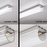 Aluminum profile 040, GIZA - B5556ANODA, suitable for creating light lines in the wall and ceiling surfaces, 1 meter