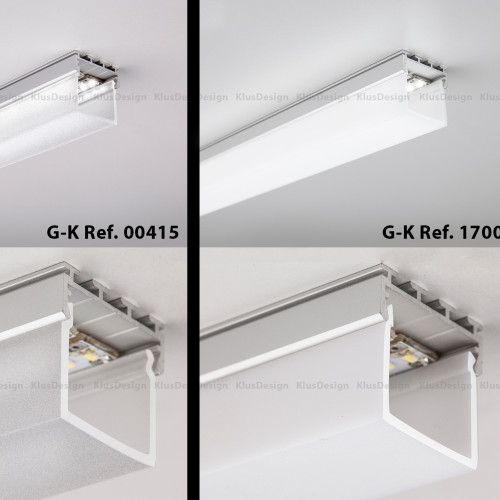 Aluminium Profil 040, GIZA - B5556ANODA, geeignet zur erzeugung von Lichtlinien in den Wand- und Deckenfl&auml;chen, 2 Meter