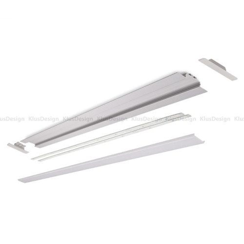 Aluminium Profil 041, OPAC-30 PROFIL - B6164ANODA, ideal f&uuml;r 2 LED Streifen mit 10mm breite, 1 Meter