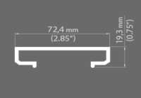 TESPO Aluminum fixing profile for profile 043 SEPOD, PROFILE - 18020ANODA, 1 meter