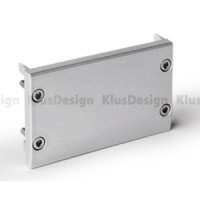 Profile cover for the SEPOD-043 aluminum profile, end cap 24106, closed, plastic, metallised