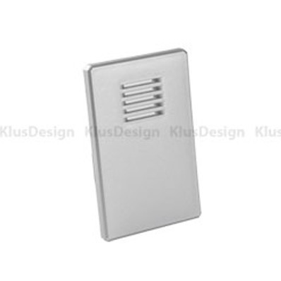 Blende für das Aluminium Profil DES KPL. 049, DESIN Endkappe 24151, Kunststoff, metallisiert 