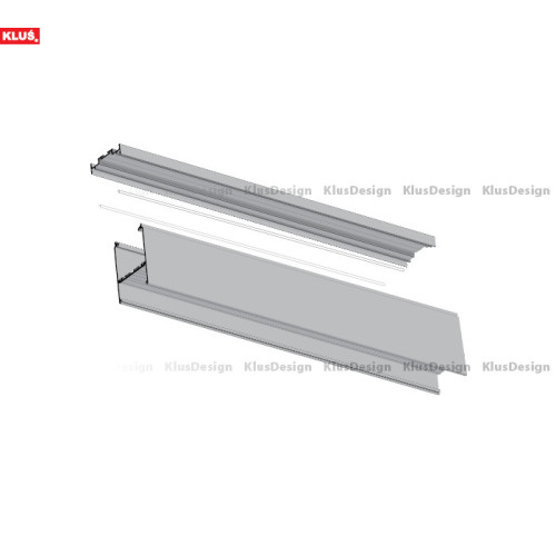 Aluminium Profil DES KPL. - 18030ANODA, für die Aussenanwendung geeigent, Raum für Netzgeräte 1 Meter